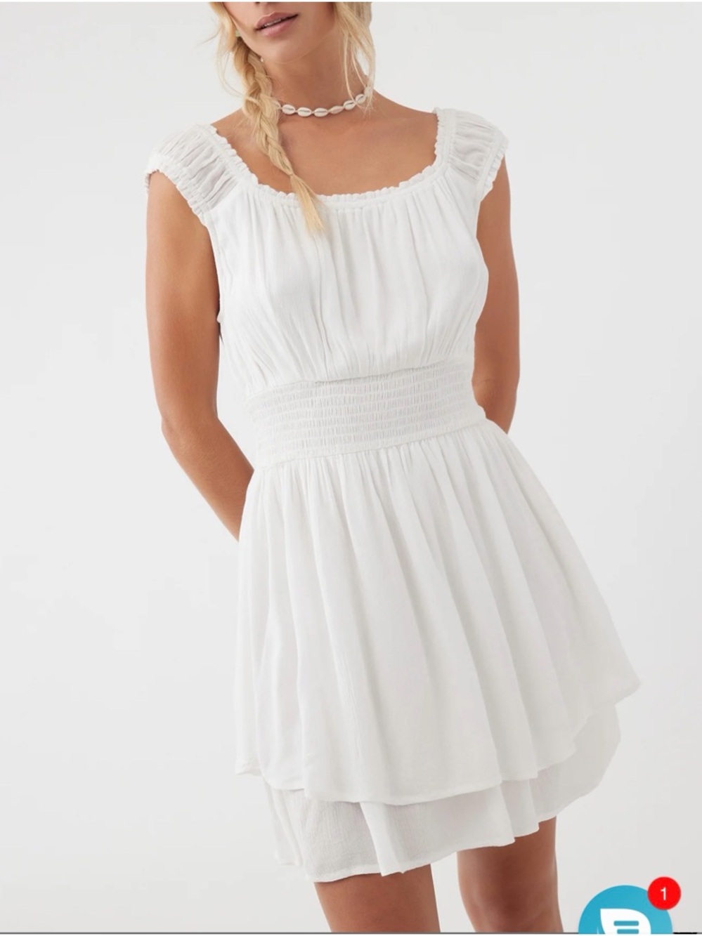 O'Neill OLLIE Dress White NWT size XL